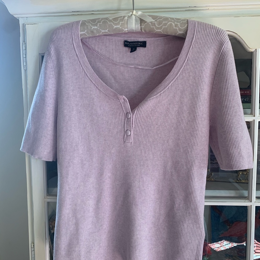 Banana Republic Stretch-cotton Henley top